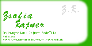 zsofia rajner business card